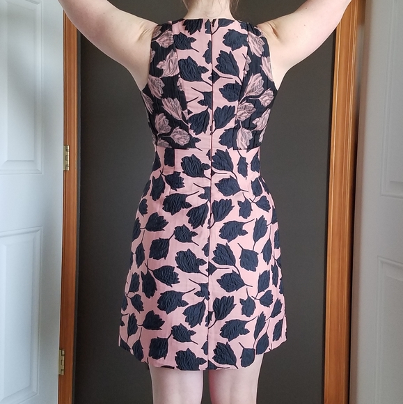 Ann Taylor Sz 4 Dusty Pink and Navy Dress - Picture 4 of 7